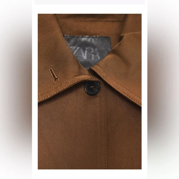 NEW!!! ZARA PLEATED JACKET WITH TABS ZW COLLECTION Size L - Picture 4 of 13